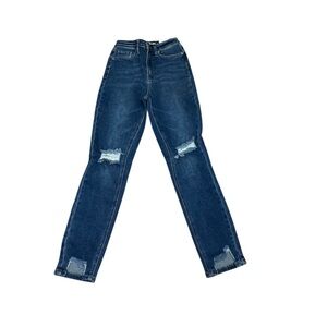 Women’s YMI Dream Collection Vintage Distressed Slim Straight Ankle Jeans Size 5